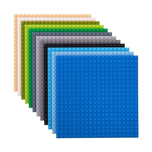 Best Blocks - Lot de 12 plaques de Base empilables - pour Construction - Compatible avec Toutes Les Grandes Marques - à parti