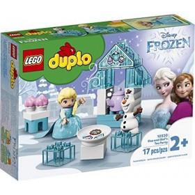 LEGO 10920 Duplo Disney La Reine des neiges Le Goûter d’Elsa Et Olaf, Jouet avec Grandes Briques et Mini-Poupées pour Enfants