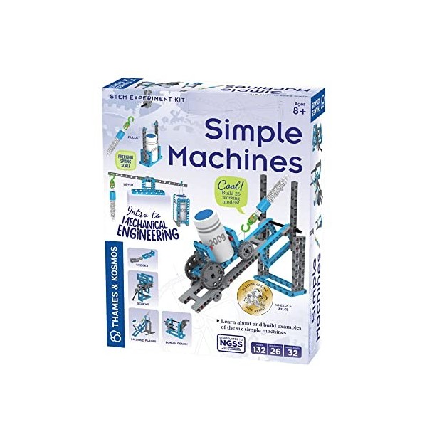 Thames & Kosmos , 665069, Simple Machines, STEM Kit, 26 Different Experiments, Intro to Mechanical Physics, Ages 8+