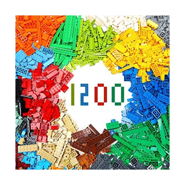 Lekebaby Briques de construction classiques - 1200 pièces - Ensemble de blocs de construction compatibles avec toutes les gra