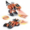 VTech - Switch & Go Dinos Fire, Dinosaure Sonore Furex, le Super T-Rex, Jouet 2 en 1 Transformable en Voiture de Course, Proj