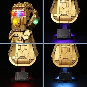 Jeu déclairage LED pour Lego 76191 Marvel Le Gant de l’Infini –Thanos, Set déclairage LED de décoration pour Lego Thanos Ga