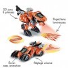 VTech - Switch & Go Dinos Fire, Dinosaure Sonore Furex, le Super T-Rex, Jouet 2 en 1 Transformable en Voiture de Course, Proj