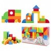 deAO Blocs de Jeu de Construction en Caoutchouc et Mousse - Jouet dapprentissage Créatif pour Les Enfants - Ensemble de Cube