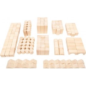 Small Foot-11397 Blocs de Construction en Bois, Set de 200 pièces, y Compris ponts, cylindres, Triangles, etc, à partir de 1 