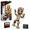 LEGO 76217 Marvel Je sAppelle Groot, Jouet à Construire et Figurine du Bébé dans Le Film, Les Gardiens de la Galaxie 2, pour