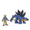 Imaginext Coffrets de Personnages Jurassic World, Figurines articulées avec Therizinosaurus et Owen, Jouet Enfant, à collecti