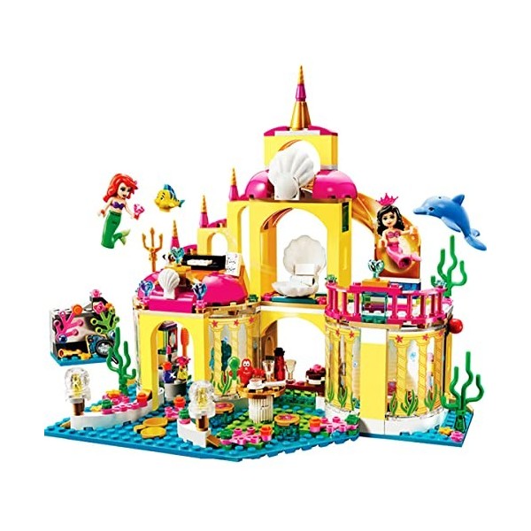 Doyomtoy Jeu de Construction de château de mer pour Les Filles : Jeu de Construction de château de Princesse sirène pour Les 