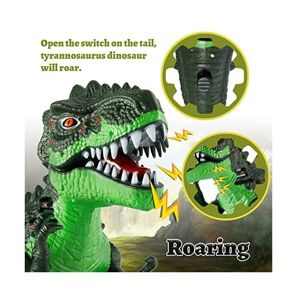 Jouet Dinosaure Figurine Jouet Enfant,Dinosaures de Marche avec