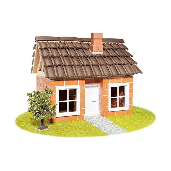 Teifoc Construction dun maison miniature avec de vrai brique 7 et + Ref TEI 4300 Niveau Moyen 200 pièces