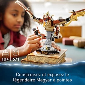 LEGO 76406 Harry Potter Le Magyar à Pointes: Figurine de Dragon à Collectionner, Jouet Fantastique, Décoration de Chambre, Id