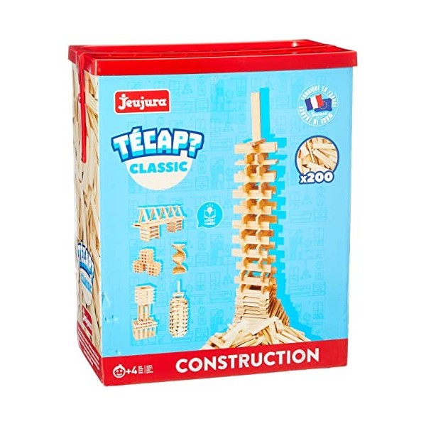 Jeujura-8333-Jeux de Construction-Tecap Baril de Planchettes Classic-300, 8333, 300 pièces