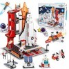 Jeu de construction Space Shuttle - 855 pièces - Kit de construction de vaisseau spatial - Fusée - Jouet avec centre de contr