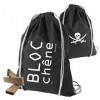 BLOC chêne - Sac Pirate - Jeu de Construction de 200 planchettes pour Les Amoureux du Bois