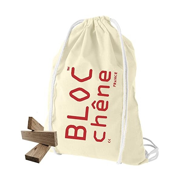 BLOC chêne - Sac Naturel - Jeu de Construction de 200 planchettes pour Les Amoureux du Bois