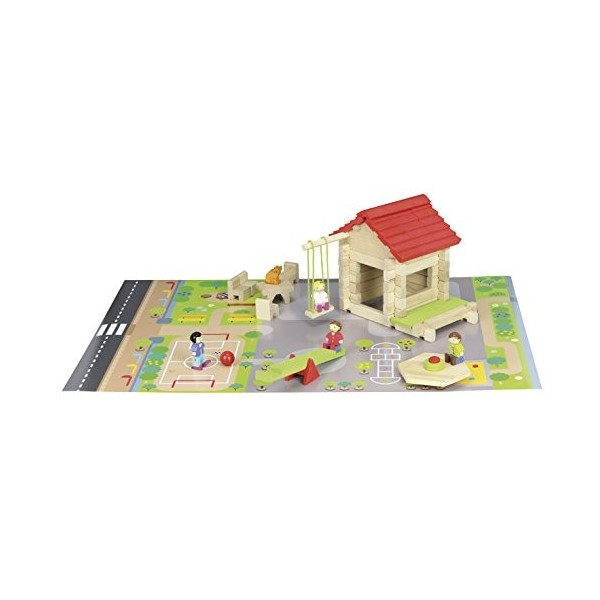 Jeujura - 8233- Jeux de Construction-Ma Petite Ecole - 77 Pieces