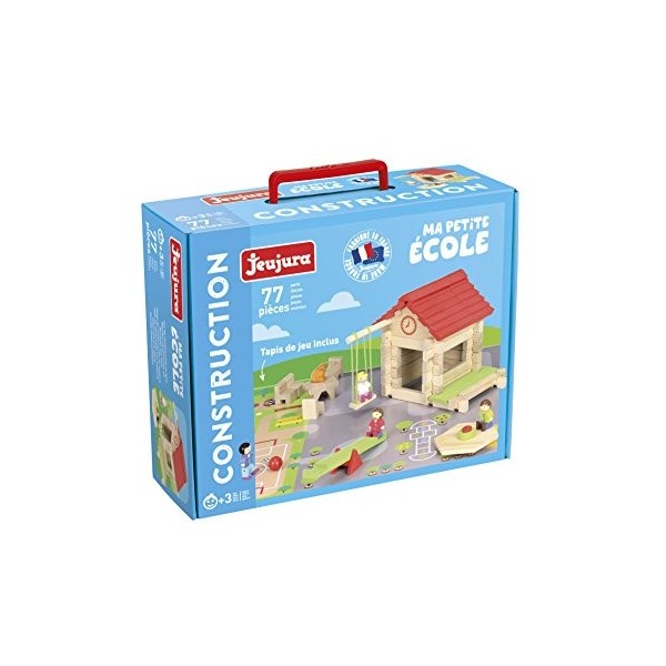 Jeujura - 8233- Jeux de Construction-Ma Petite Ecole - 77 Pieces