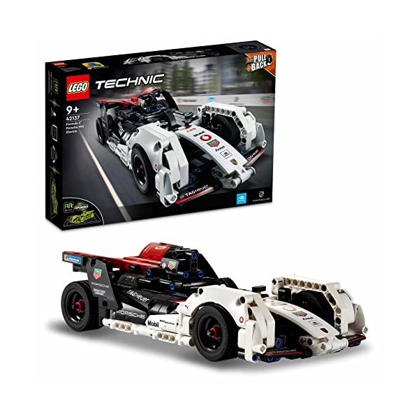LEGO 42137 Technic Formula E Porsche 99X Electric: Kit de Maquette de Voiture de Course Électrique, Cadeau Interactif avec Ré
