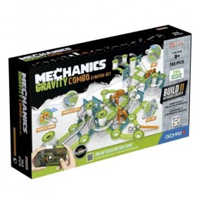 Geomag Mechanics Gravity Recycled Combo Starter Set 153 Pcs, Jeu Éducatif Et Créatif pour Les Enfants, Constructions Magnétiq