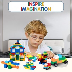 BRUVISH Briques de Construction 1500 pièces, Blocs de Construction Classiques pour Enfants à partir de 6 Ans, Couleurs aléato