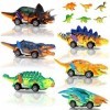 Oderra Voiture Dinosaure Jouet, 12 Packs pour Cadeau Enfants Fille Garçon 3,4,5,6 Ans Mini Dinosaures Jouets de D’Anniversair