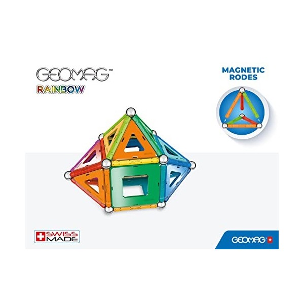 Geomag Classic 371 Rainbow, Constructions Magnétiques et Jeux Educatifs, 72 Pièces