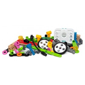 BRIO Builder - 34592 - Coffret Builder et Enregistreur de voix - 68 pièces - Piles incluses - Jeu de construction STEM - Créa