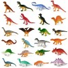 EKKONG Dinosaures Jouet, 24 Pièces Mini Dinosaure Figurine Calendrier de Lavent Charges Noël Cadeaux pour Garçons Fille Enfa