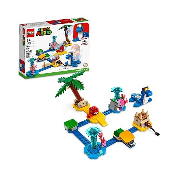 LEGO Super Mario Dorrie’s Beachfront Expansion Set 71398 Building Kit. Collectible Toy for Kids Aged 6 and up 229 Pieces 