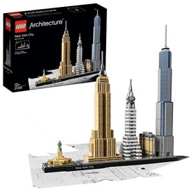 LEGO 21028 Architecture New York, Kit de Construction, Maquette Miniature, Décoration, Empire State Building, Statue de la Li