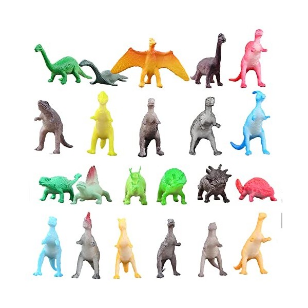 Lot de 72 Jouets Mini Dinosaures, Monde Animal Dinosaure Jouets Concurrence pour Garçons Tasse de Papier Haute de Gamme Souve