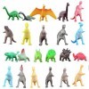 Lot de 72 Jouets Mini Dinosaures, Monde Animal Dinosaure Jouets Concurrence pour Garçons Tasse de Papier Haute de Gamme Souve