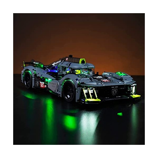 LED Licht Set für Lego 42156 Technic Peugeot 9X8 24H Le Mans Hybrid  Hypercar Kein Lego-Modell , Dekorationsbeleuchtungsset K