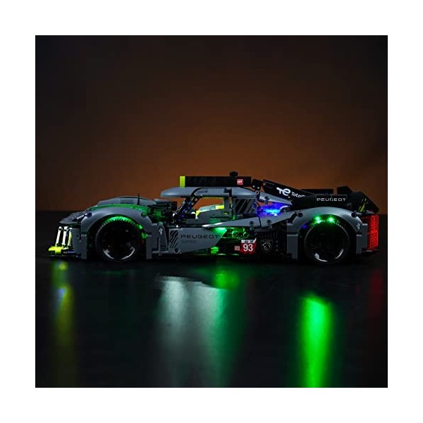 LED Licht Set für Lego 42156 Technic Peugeot 9X8 24H Le Mans Hybrid Hypercar Kein Lego-Modell , Dekorationsbeleuchtungsset K