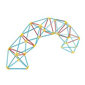 Hape E5564 Flexistix Geodesic Structures Construction Set Made from Bamboo - Building Toys