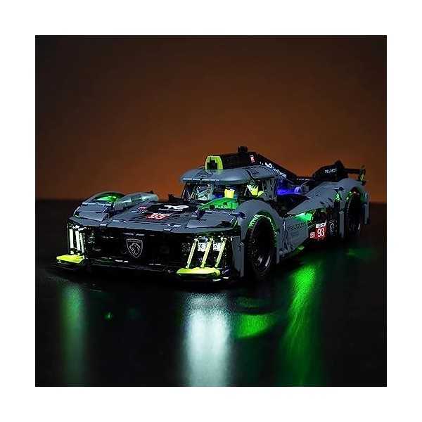 Kit déclairage LED pour Lego 42156 Technic Peugeot 9X8 24H Le Mans Hybrid Hypercar Pas Un modèle Lego , Kit déclairage déc
