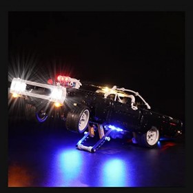 Kit DéClairage LED pour Lego Dodge Charger de Dom,Jeu de LumièRes pour Lego 42111 Technic Voiture de Couse,Lumineux Cadeau C