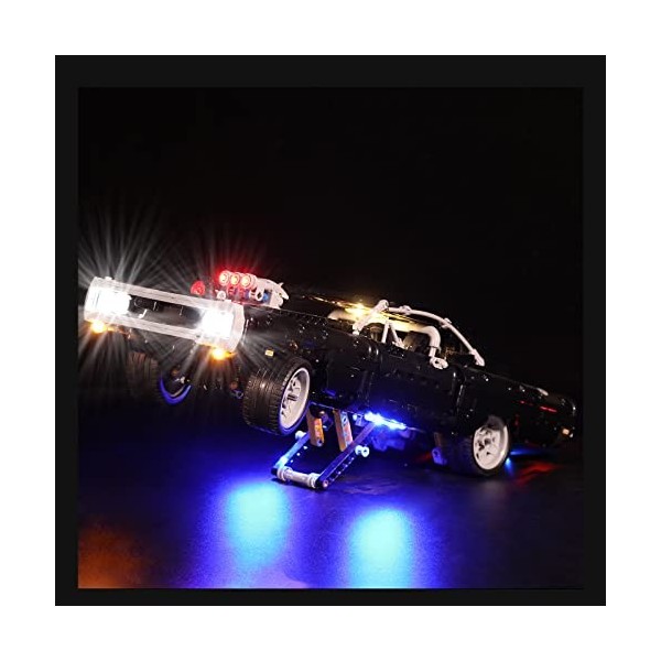 Kit DéClairage LED pour Lego Dodge Charger de Dom,Jeu de LumièRes pour Lego 42111 Technic Voiture de Couse,Lumineux Cadeau C