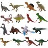 DAGORD 16 pièces Figurines de Dinosaures Jouet Dinosaure en Plastique Dinosaures et Créatures Préhistoriques Jouets Éducatifs