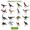 DAGORD 16 pièces Figurines de Dinosaures Jouet Dinosaure en Plastique Dinosaures et Créatures Préhistoriques Jouets Éducatifs