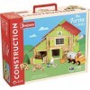 Jeujura - 8054- Jeux de Construction-Chalet a Comte avec Camion et Animaux - 180 Pieces