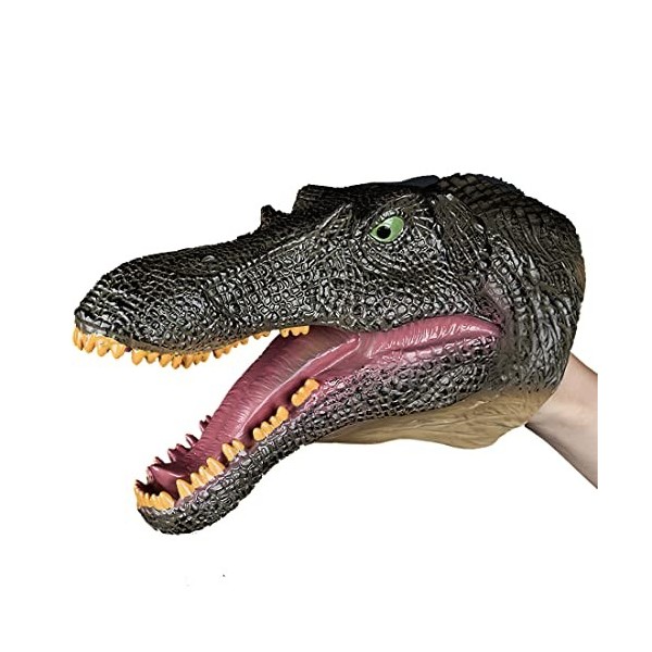 rugissez dans laventure avec des marionnettes à main dinosaures réalistes – T-Rex, Dilophosaure, Segnosaure