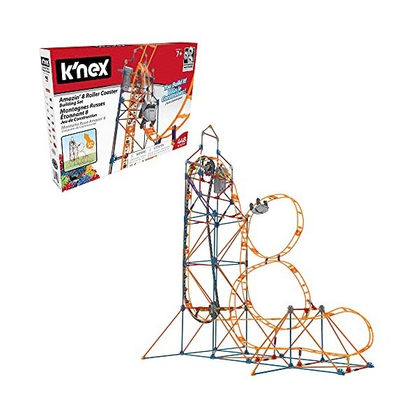 Knex 80216 Amazin 8 Coaster, Colourful Construction Set for Boys an