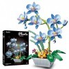 YESHIN Orchidée Briques de construction - Décoration végétale - Bouquet de fleurs - Décoration dintérieur botanique - Kit de