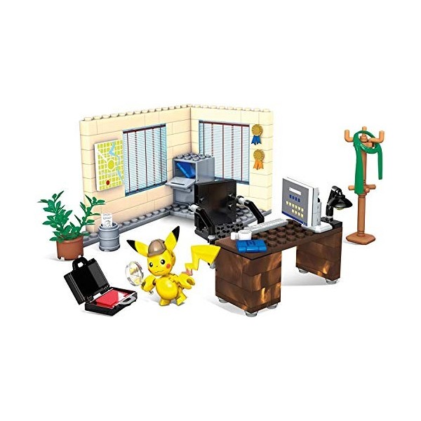 Mega Construx Pokemon Detective Pikachu, le Bureau dHarry Goodman, Jeu de Construction, 183 pieces, pour Enfant das 6 ans, G