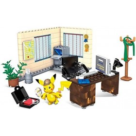 Mega Construx Pokemon Detective Pikachu, le Bureau dHarry Goodman, Jeu de Construction, 183 pieces, pour Enfant das 6 ans, G