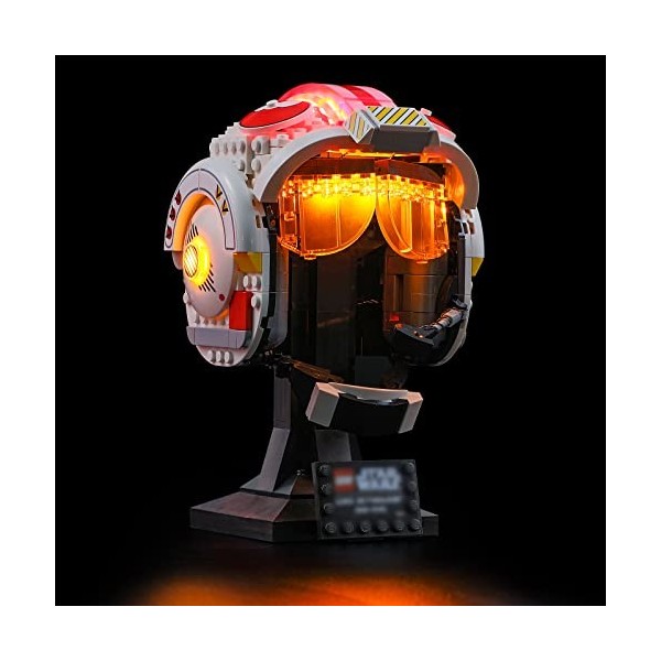 BRIKSMAX Kit d’éclairage à LED pour Lego Le Casque Red Five de Luke Skywalker - Compatible with Lego 75327 Blocs de Construct