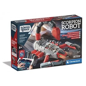 Clementoni - Science Robotics-Scorpion Set de Construction, Robot pour Enfants à Assembler, Kit de robotique Version en Ital