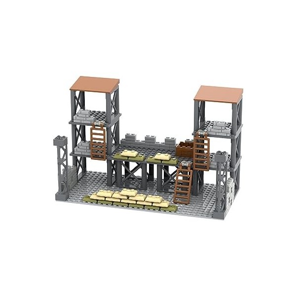 SUNDARE Militaire Base Militaire Set, Tour de Guet Scène Dentraînement Militaire MOC Jouets Compatible avec Lego