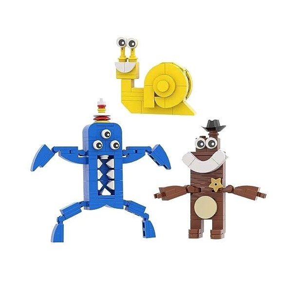 Banban Blocs de construction de maternelle, jeu dhorreur de dessin animé Ban Ban, ensemble de blocs de construction, figurin